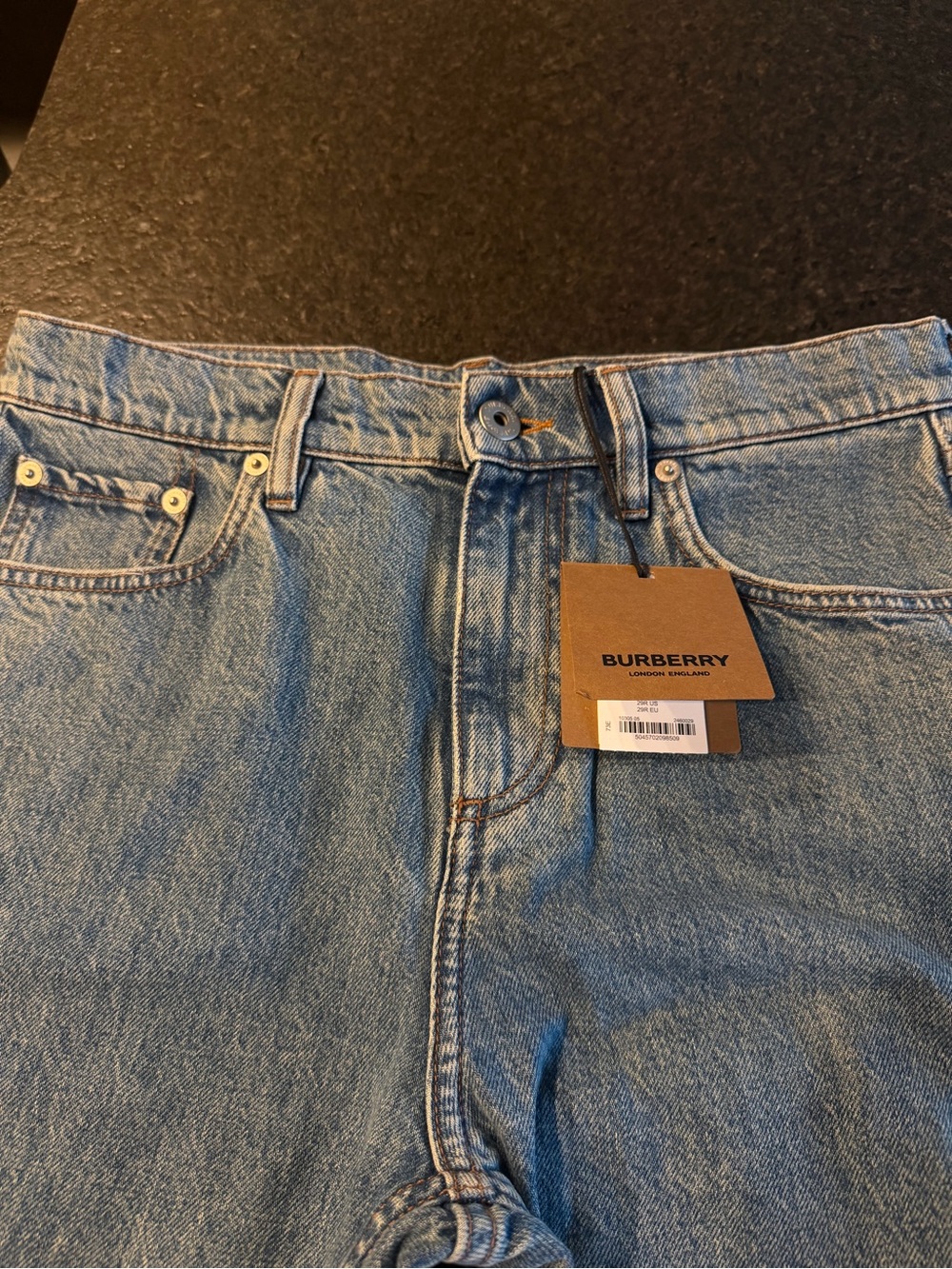 Burberry Men’s Light Wash Straight Jeans